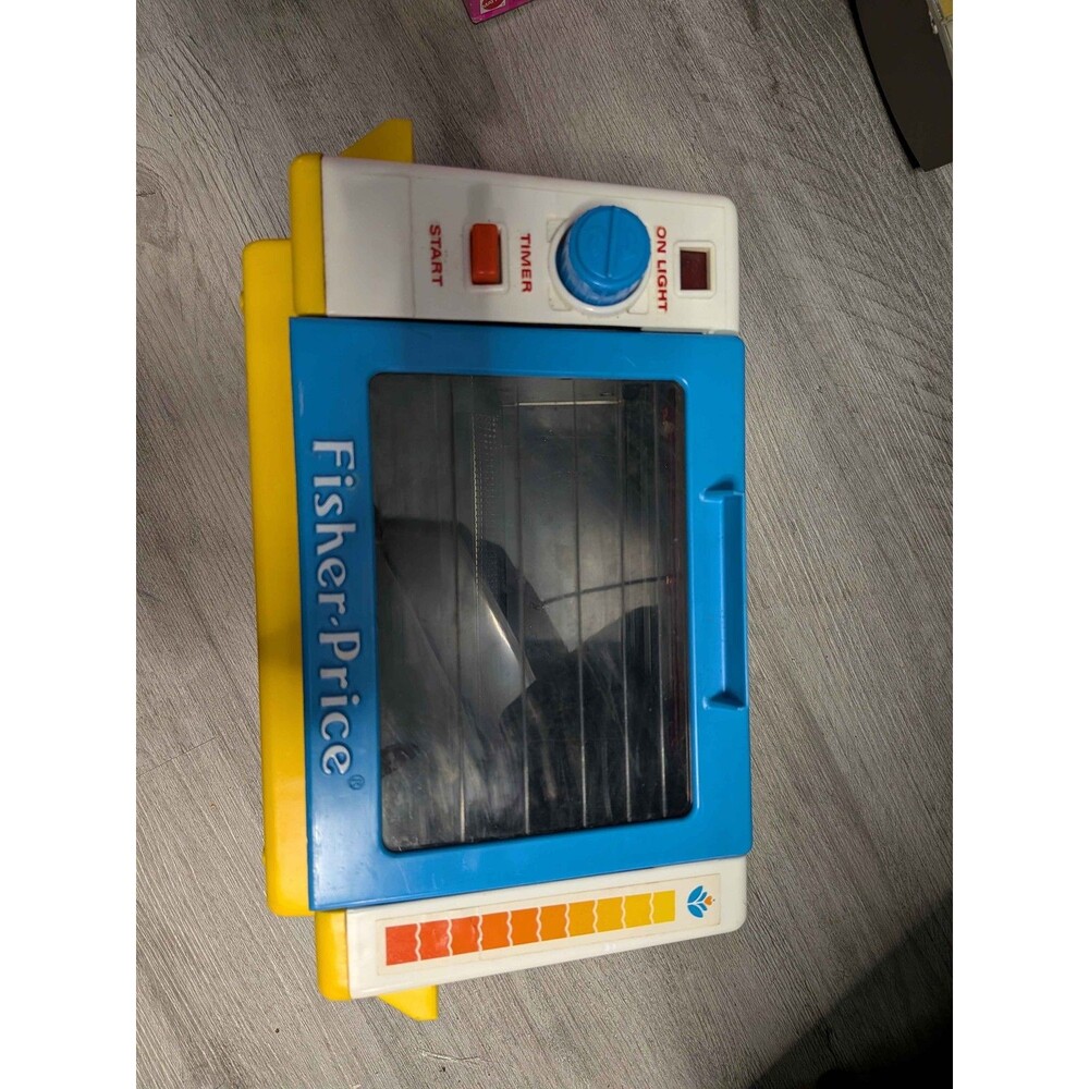 Vintage 1983 Fisher-Price Magic Microwave Oven Toy 2117 Pretend Play Kitchen
